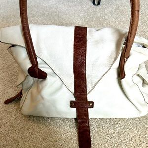 JJ Winters white leather shoulder bag